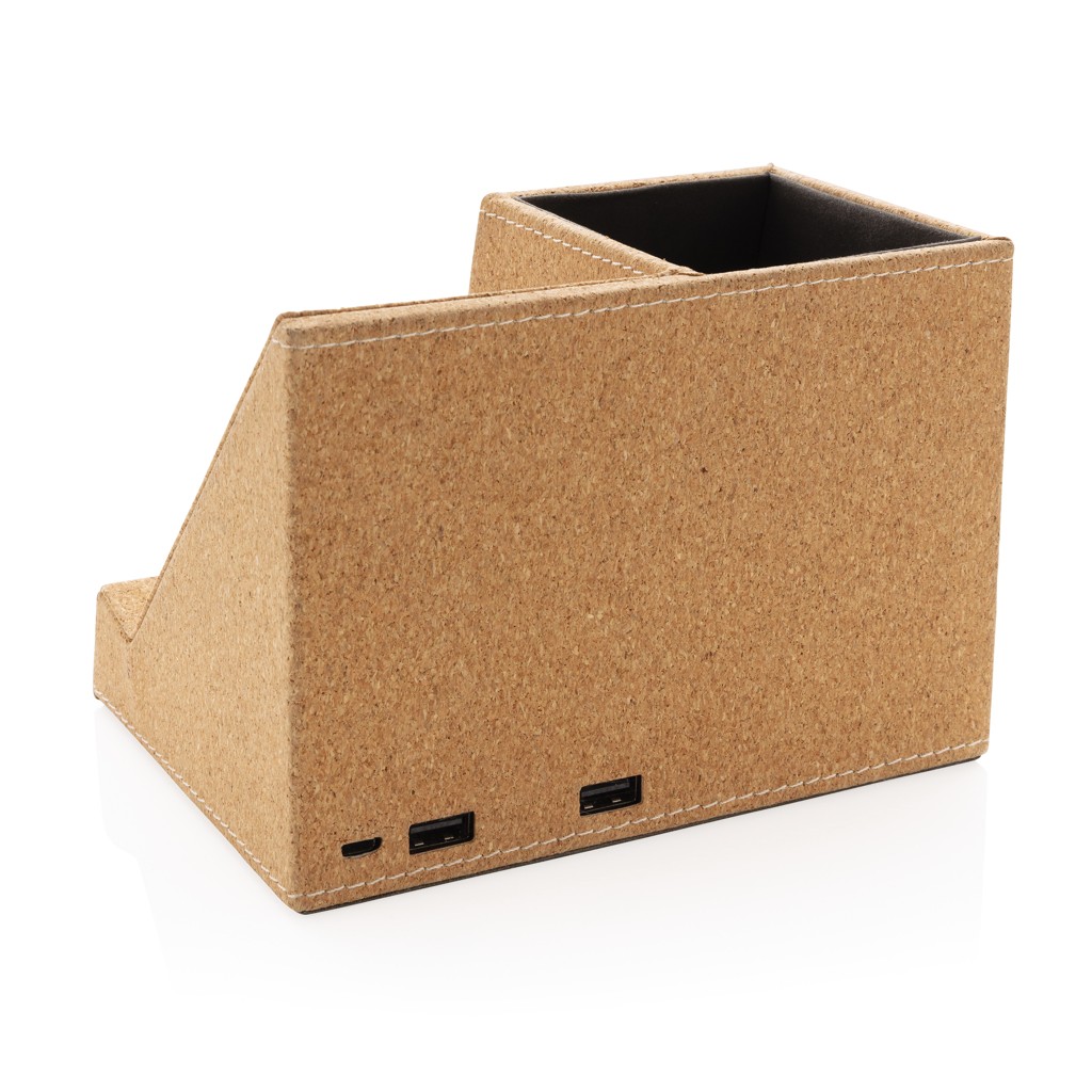 Werbeartikel-Kork-Stiftehalter-mit-5W-Wireless-Charger-braun-882542840 (3)